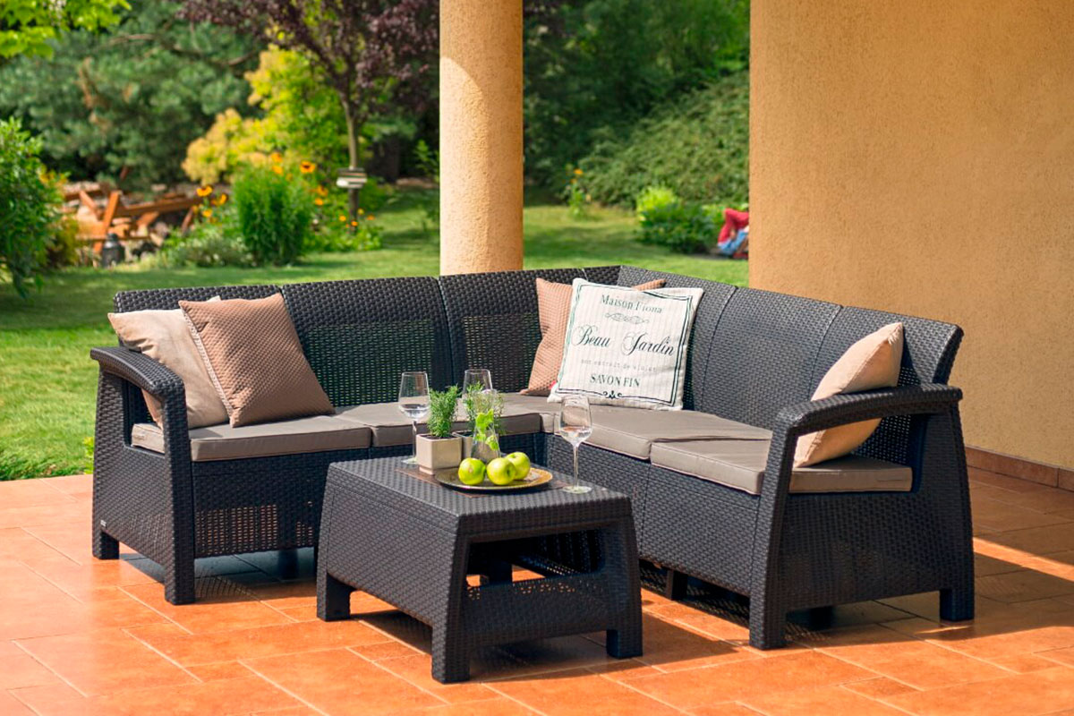 Комплект мебели Corfu Relax Set, коричневый — изображение 4