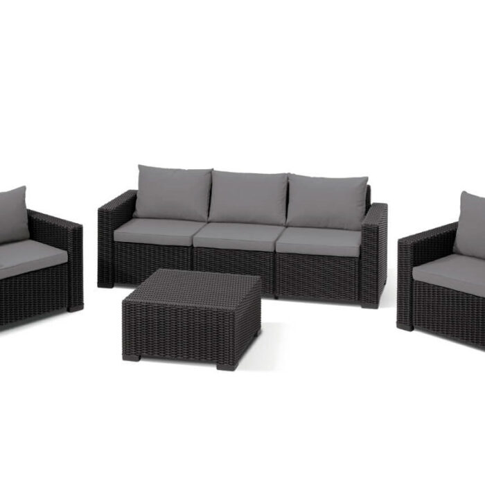 Комплект мебели California 3 Seater Set, серый