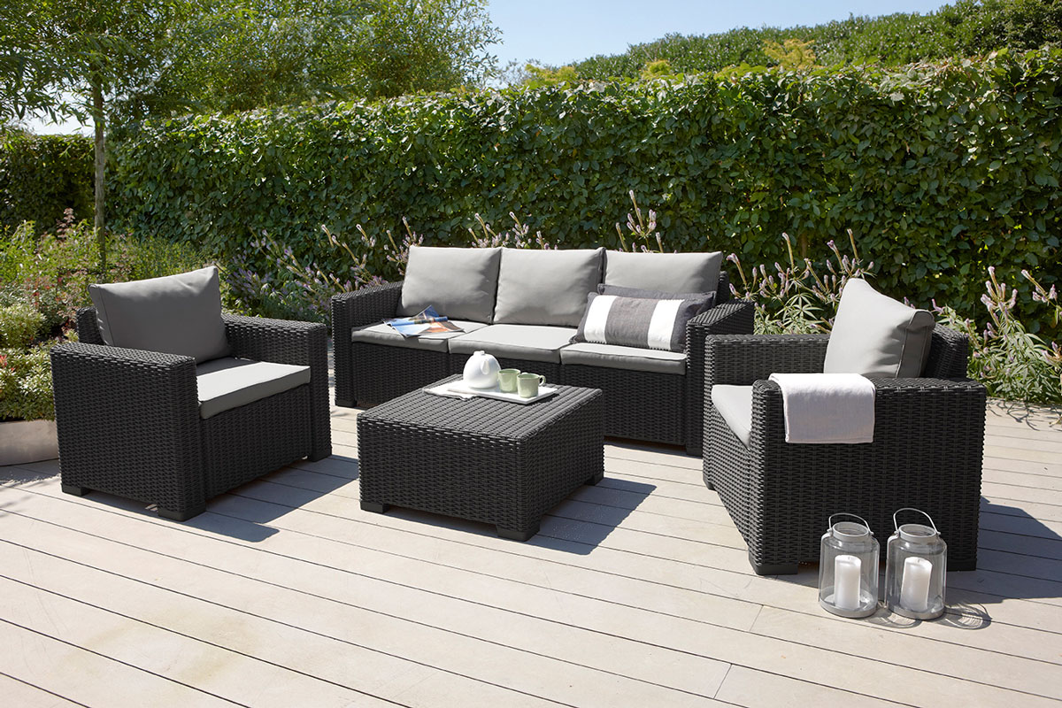 Комплект мебели California 3 Seater Set, серый — изображение 5