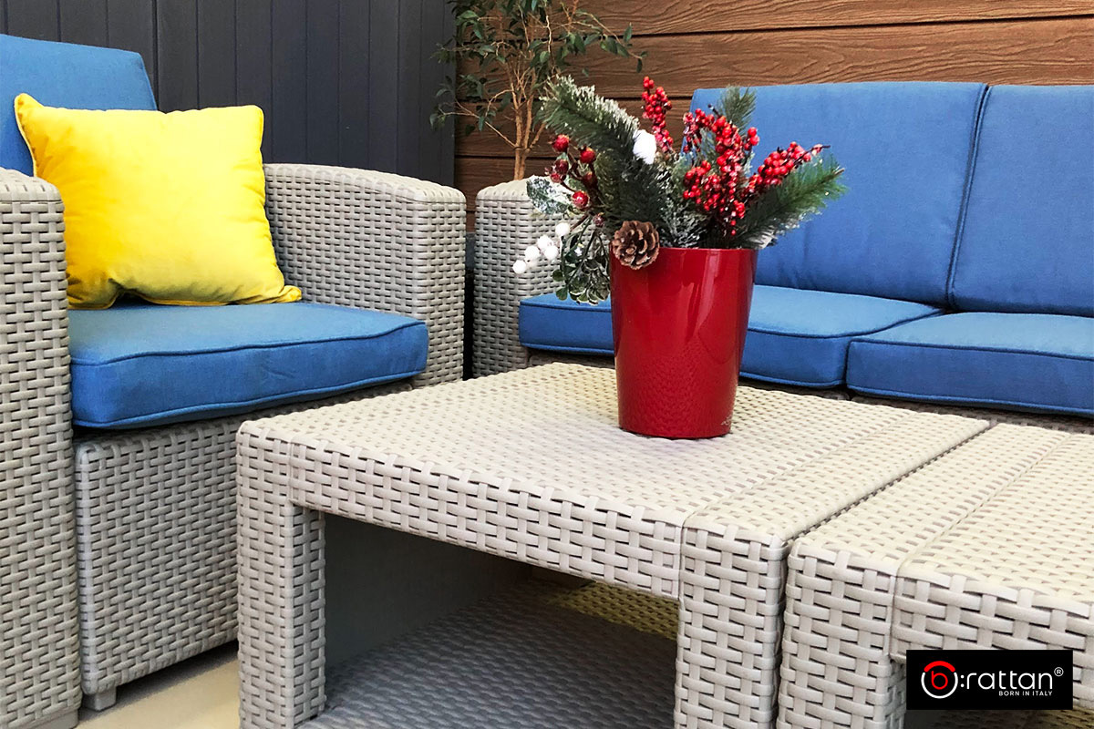 Комплект мебели Rattan Premium 4, СЕРЫЙ — изображение 10