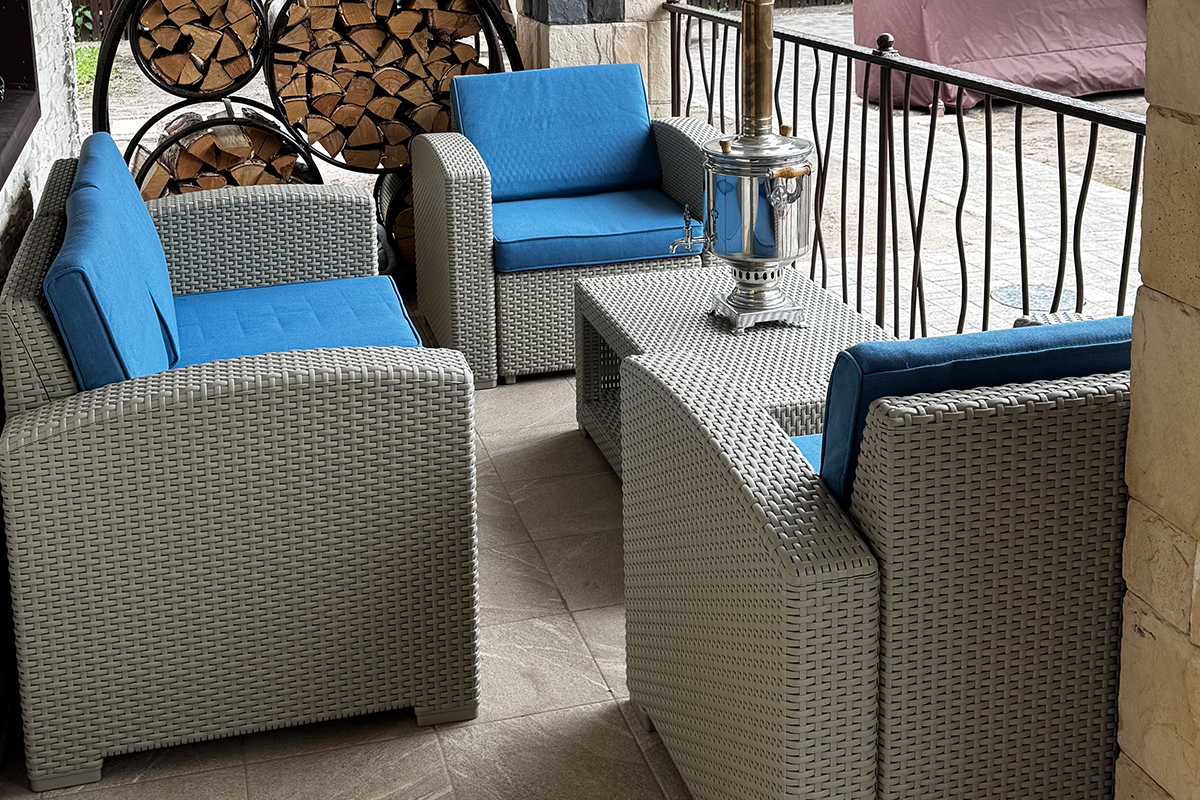 Комплект мебели Rattan Premium 4, СЕРЫЙ — изображение 3