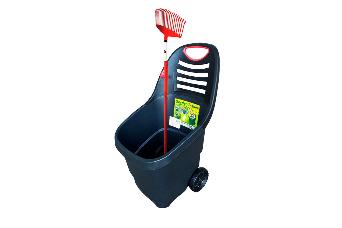 Тележка садовая Garden Trolley 65л, черн.+красн. — изображение 2
