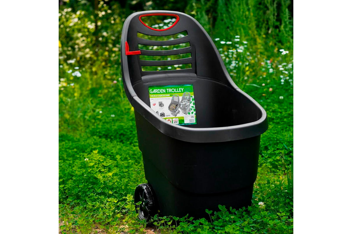 Тележка садовая Garden Trolley 65л, черн.+красн. — изображение 7