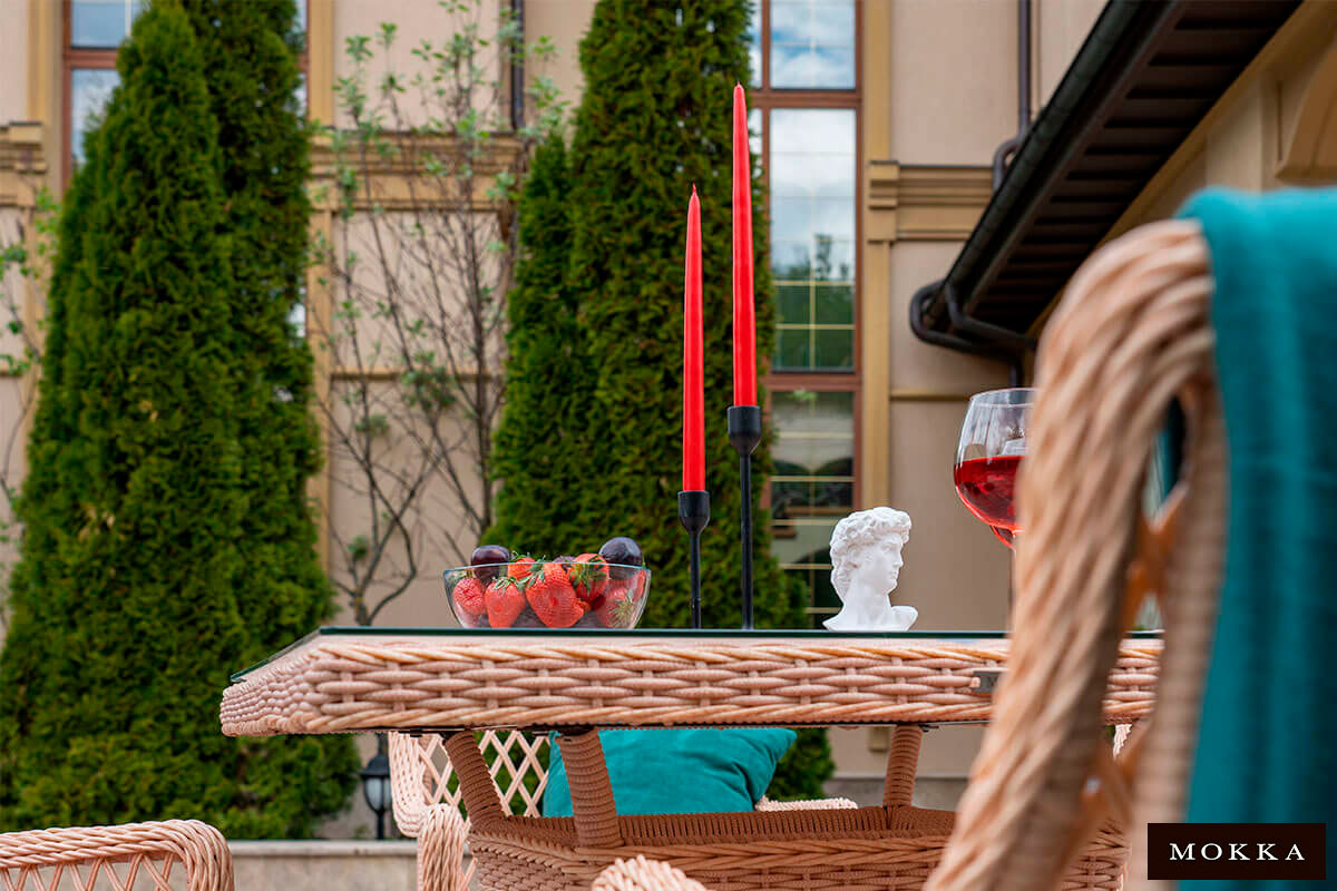 Комплект плетеной мебели MOKKA VILLA ROSA (6 кресел) + 6 подушек — изображение 2